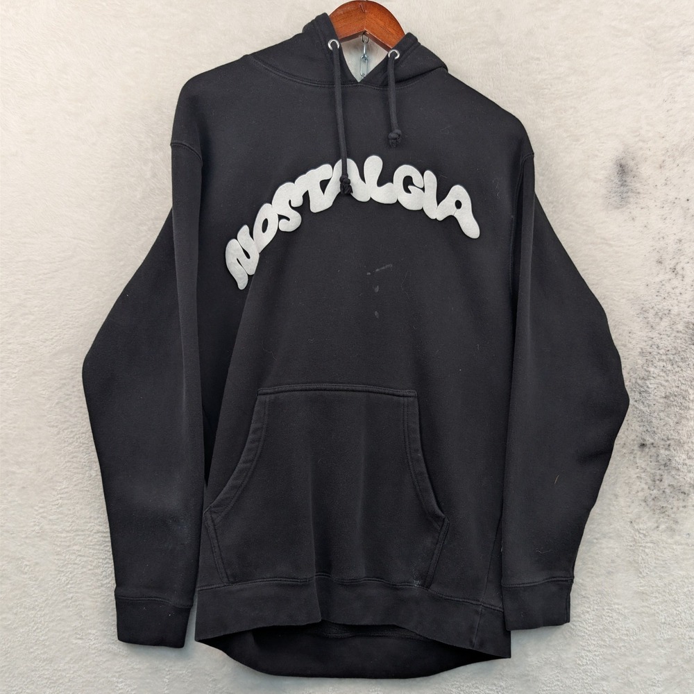 Rod Wave Hoodie Men's Large Black Nostalgia Tour Butterfly Puff Print Streetwear